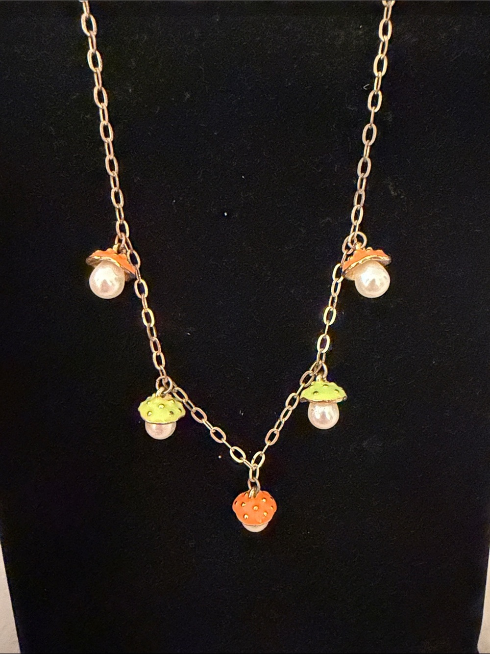 Urban Outfitters Mushroom Pearl Necklace Cottage-core
